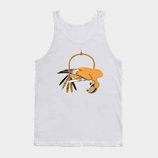 Comic vintage drawing parrot Tank Top